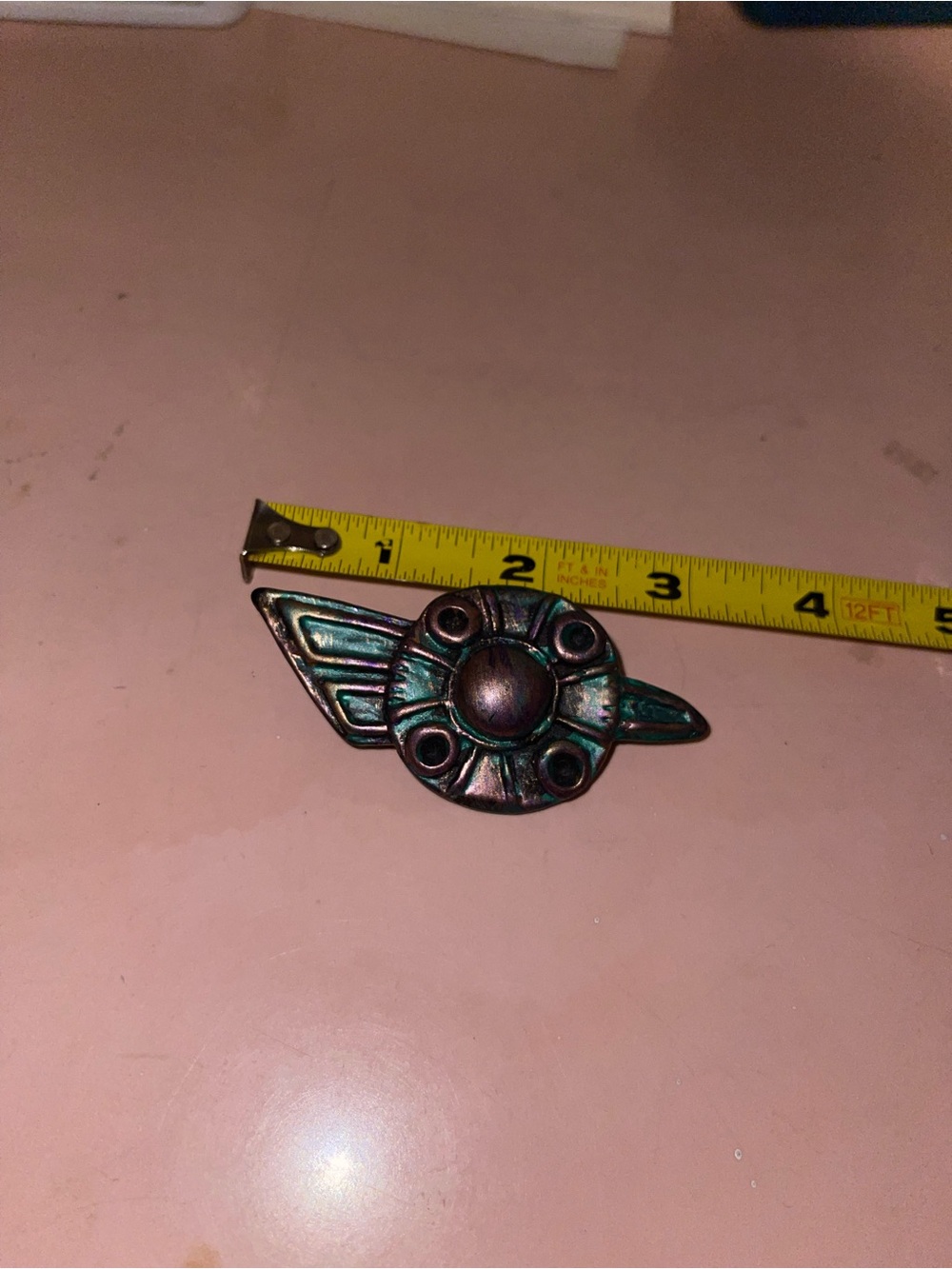 Abstract Iridescent Colored Brooch